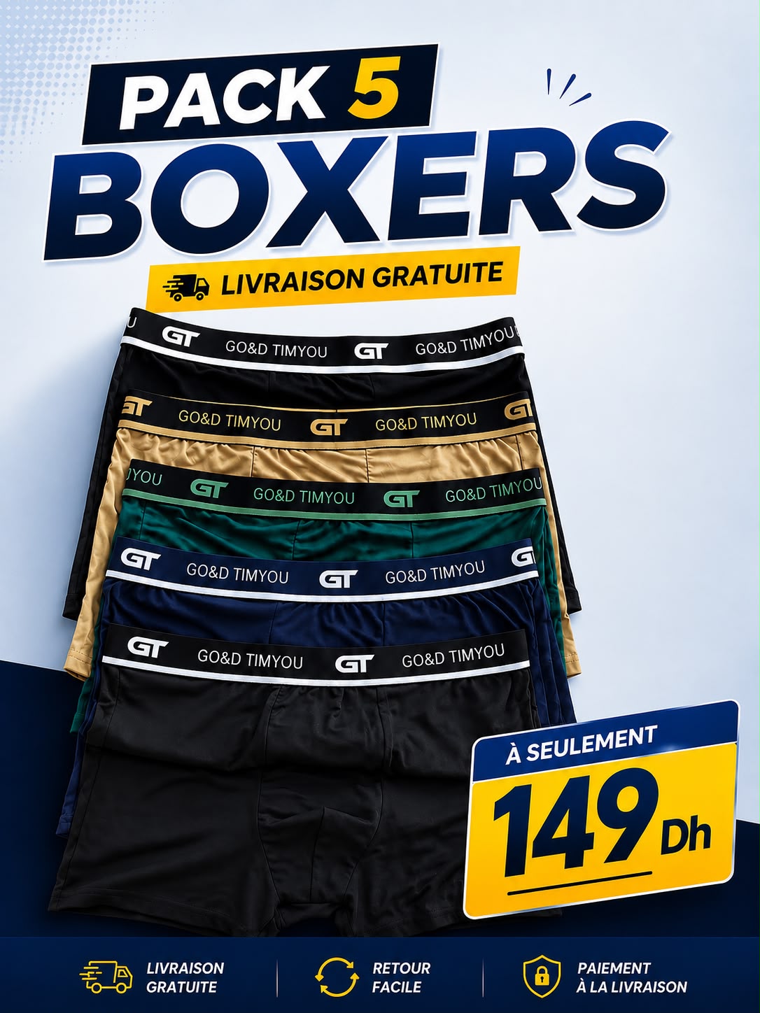 Pack 5 boxers